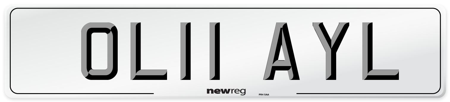 OL11 AYL Number Plate from New Reg